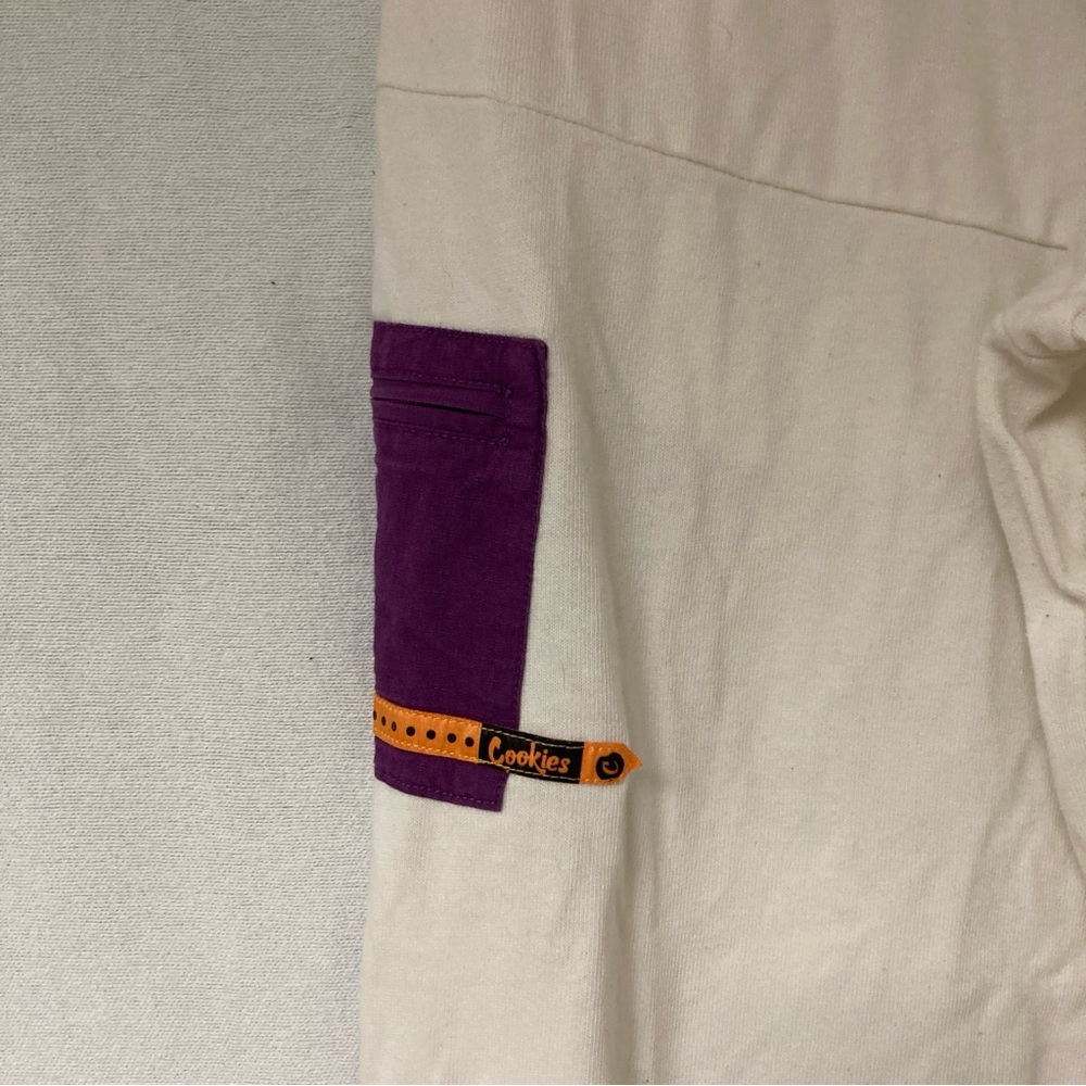 Cookies Men's Sweatpants Cream Cargo Pants Multicolor Pockets Cotton Sz M - Picture 10 of 16